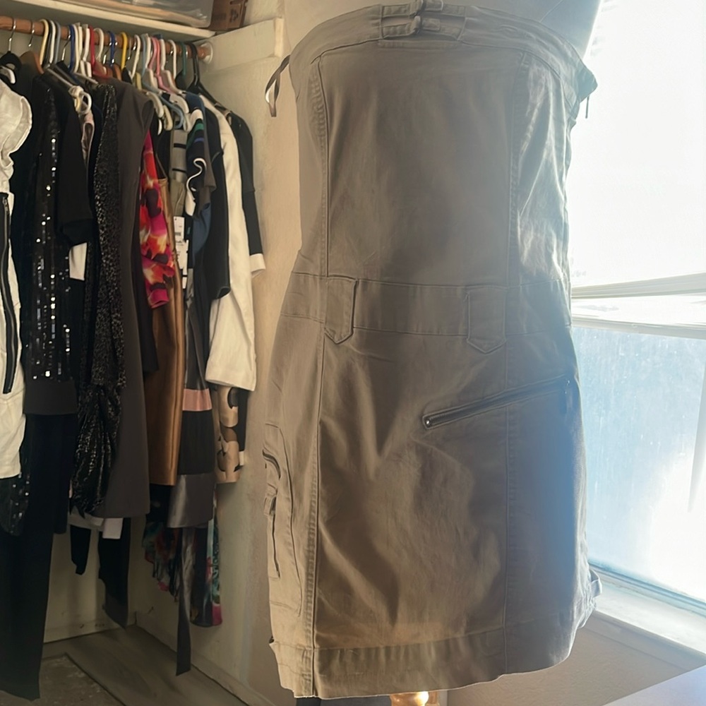 Fubu Mini Cargo Strapless Dress